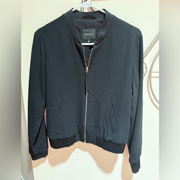 Aritzia Babaton Black Embroidered Bomber Style Jacket, Size S - Picture 2 of 5